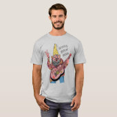 Whimsical Gnome with Peace Guitar, Groovy 60s Vibe T-shirt (Voorkant volledig)