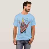Whimsical Gnome with Peace Guitar, Groovy 60s Vibe T-shirt (Voorkant volledig)