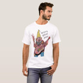 Whimsical Gnome with Peace Guitar, Groovy 60s Vibe T-shirt (Voorkant volledig)