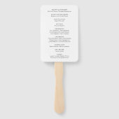 Whimsical Gnome Woodland Forest Wedding Program Handwaaier (Achterkant)