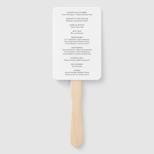 Whimsical Gnome Woodland Forest Wedding Program Handwaaier (Achterkant)