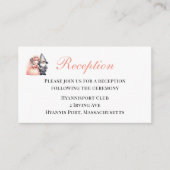 Whimsical Gnome Woodland Sinaasappel bruiloft rece Informatiekaartje (Voorkant)