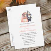 Whimsical Gnome Woodland Sinaasappel Tuin bruiloft Uitnodiging Briefkaart