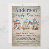 Whimsical Gnomen BBQ Boerderij Familiereünie Kaart (Voorkant)