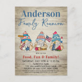 Whimsical Gnomen BBQ Boerderij Familiereünie Uitnodiging Briefkaart (Voorkant)