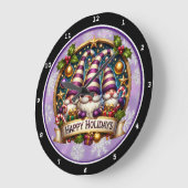 Whimsical Gnomes" - Feestelijke kerstmuur Grote Klok (Hoek)