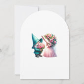 Whimsical Gnomes Fun Wedding Invitation Kaart (Achterkant)