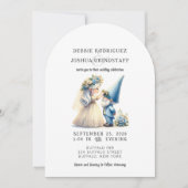 Whimsical Gnomes Fun Wedding Invitation  Kaart (Voorkant)