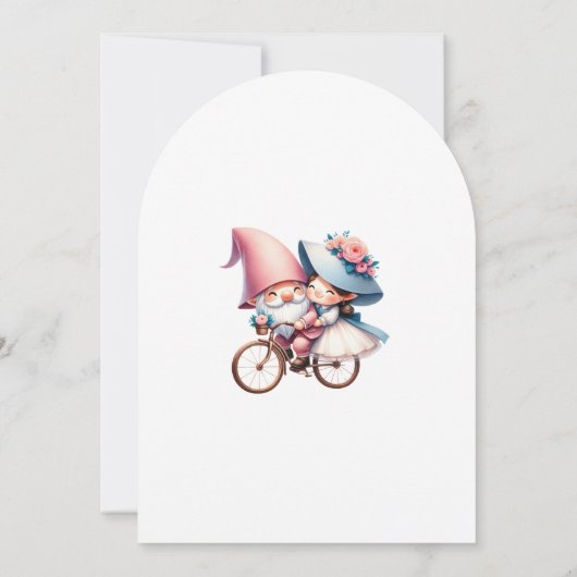 Whimsical Gnomes Fun Wedding Invitation Kaart (Achterkant)