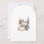 Whimsical Gnomes Fun Wedding Invitation  Kaart (Achterkant)