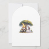 Whimsical Gnomes Fun Wedding Invitation  Kaart (Achterkant)