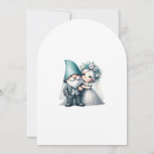 Whimsical Gnomes Fun Wedding Invitation  Kaart (Achterkant)
