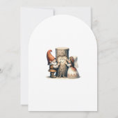 Whimsical Gnomes Fun Wedding Invitation  Kaart (Achterkant)