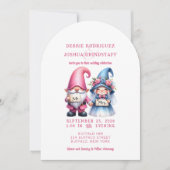 Whimsical Gnomes Fun Wedding Invitation Kaart (Voorkant)