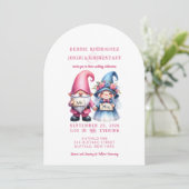 Whimsical Gnomes Fun Wedding Invitation Kaart (Staand voorkant)