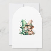 Whimsical Gnomes Fun Wedding Invitation  Kaart (Achterkant)