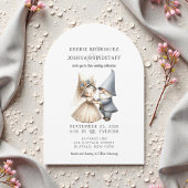 Whimsical Gnomes Fun Wedding Invitation  Kaart