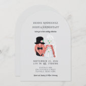 Whimsical Gnomes Fun Wedding Invitation Kaart (Voorkant / Achterkant)