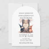 Whimsical Gnomes Fun Wedding Invitation Kaart (Voorkant)