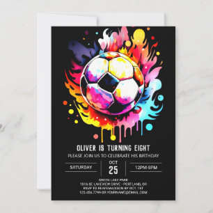 Whimsical Goal Bewerkbare Voetbal Verjaardag Kaart