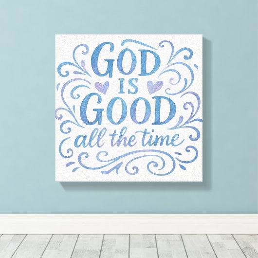 Whimsical Goed is Goede Typografie Canvas Afdruk (Insitu (Houten vloer))