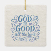 Whimsical Goed is Goede Typografie Keramisch Ornament (Achterkant)