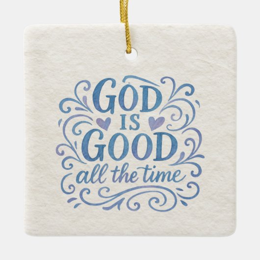 Whimsical Goed is Goede Typografie Keramisch Ornament (Voorkant)