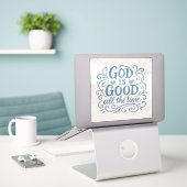 Whimsical Goed is Goede Typografie Sticker (Laptop op bureau)