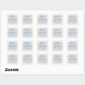 Whimsical Goed is Goede Typografie Vierkante Sticker (Vel)