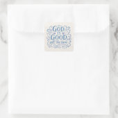 Whimsical Goed is Goede Typografie Vierkante Sticker (Tas)