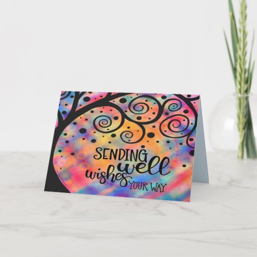 Whimsical goed wensen krijgen goed kleurrijk kaart (Voorkant)