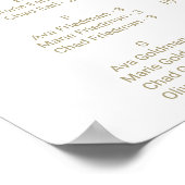 Whimsical Gold Alfabetical Wedding Seating Chart Poster (Hoek)