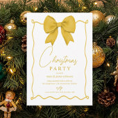 Whimsical Gold Bow kerstfeest Kaart