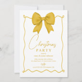 Whimsical Gold Bow kerstfeest Kaart (Voorkant)