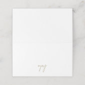 Whimsical Gold Calligraphy Buffet Food Labels Plaatskaartje (Buitenkant ongevouwen)