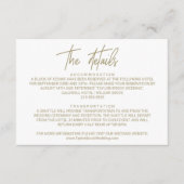 Whimsical Gold Calligraphy Wedding Details Kaart (Voorkant)
