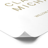 Whimsical Gold Calligraphy Welcome Wedding Poster (Hoek)