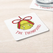 Whimsical Gold Cute Holiday, aangepast Kartonnen Onderzetters (Schuin)