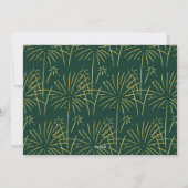 Whimsical Gold Fireworks Happy New Year Photo  Feestdagenkaart (Achterkant)