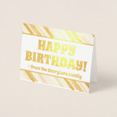 Whimsical Gold Foil "HAPPY BIRTHDAY!" Kaart (Voorkant)