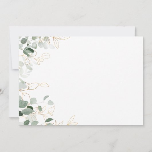 Whimsical Gold | Horizontaal Vrijgezellenfeest Kaart (Achterkant)