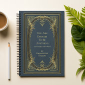 Whimsical  Gold & Light Blue Book Hoesje Planner