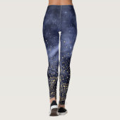 whimsical gold mandala confetti design leggings (Achterkant)