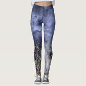 whimsical gold mandala confetti design leggings (Voorkant)