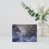 whimsical gold mandala confetti design visitekaartje (Staand voorkant)