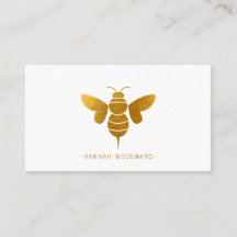 Whimsical Gold Metallic Bee Gepersonaliseerd