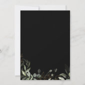 Whimsical Gold | Ontvangst van zwarte bruiloft Kaart (Achterkant)