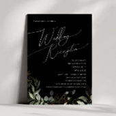 Whimsical Gold | Ontvangst van zwarte bruiloft Kaart