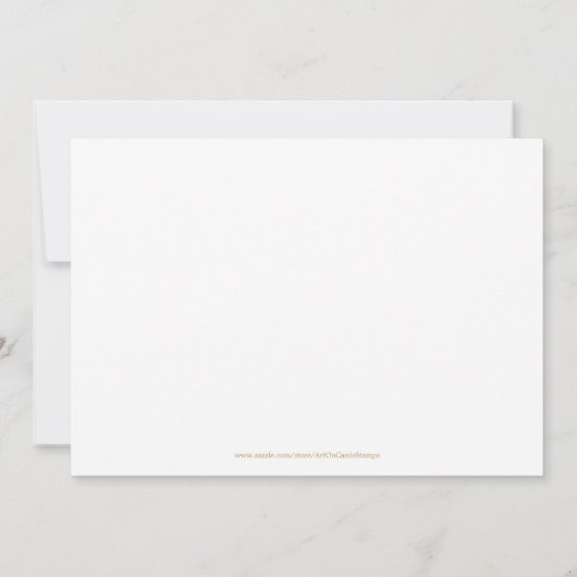 Whimsical Gold Script op witte RSVP-kaart Kaart (Achterkant)