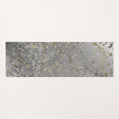 Whimsical Gold Silver Stars Glitter op Ombre Grey Yogamat (Achterkant (horizontaal))